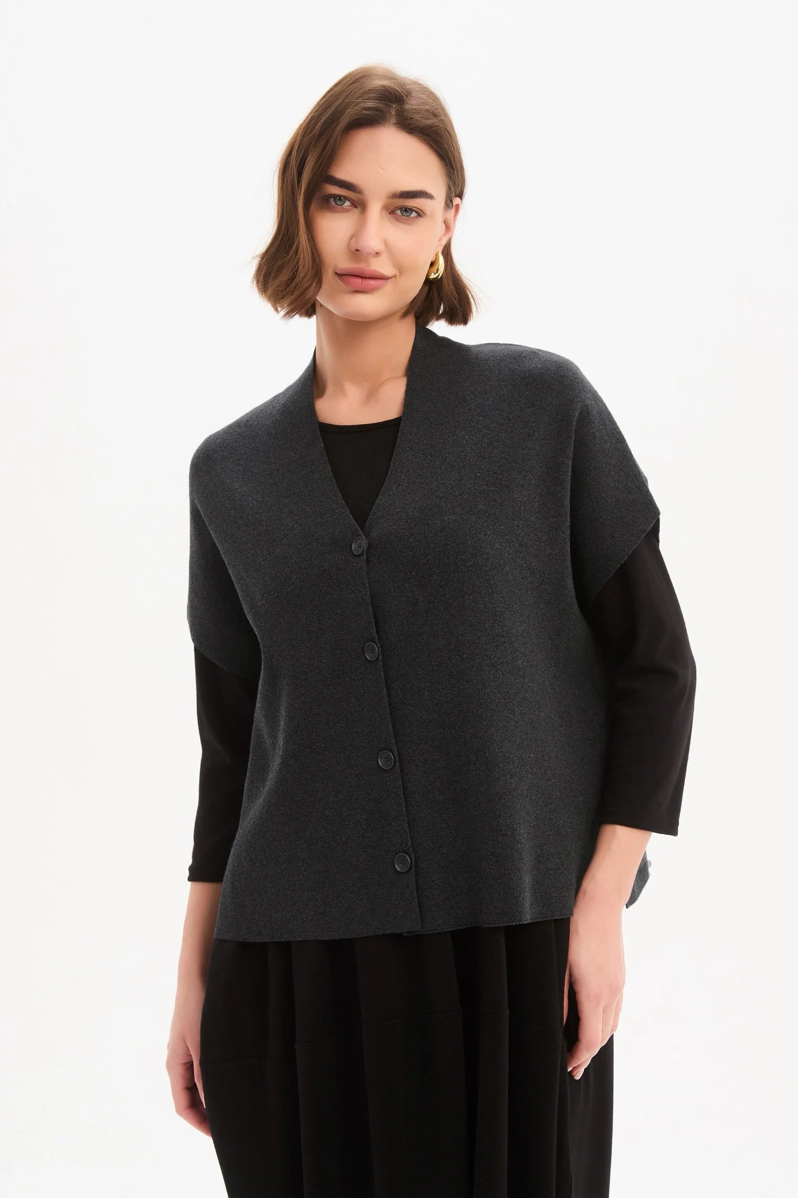 Button Up Knit Vest