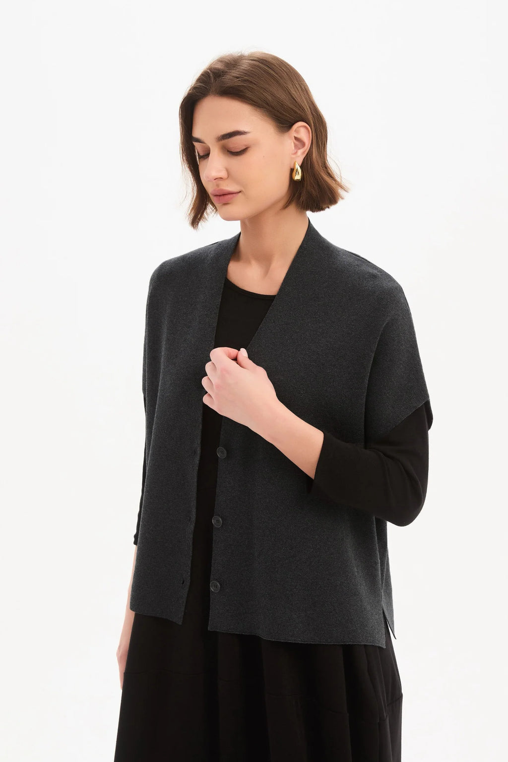 Button Up Knit Vest