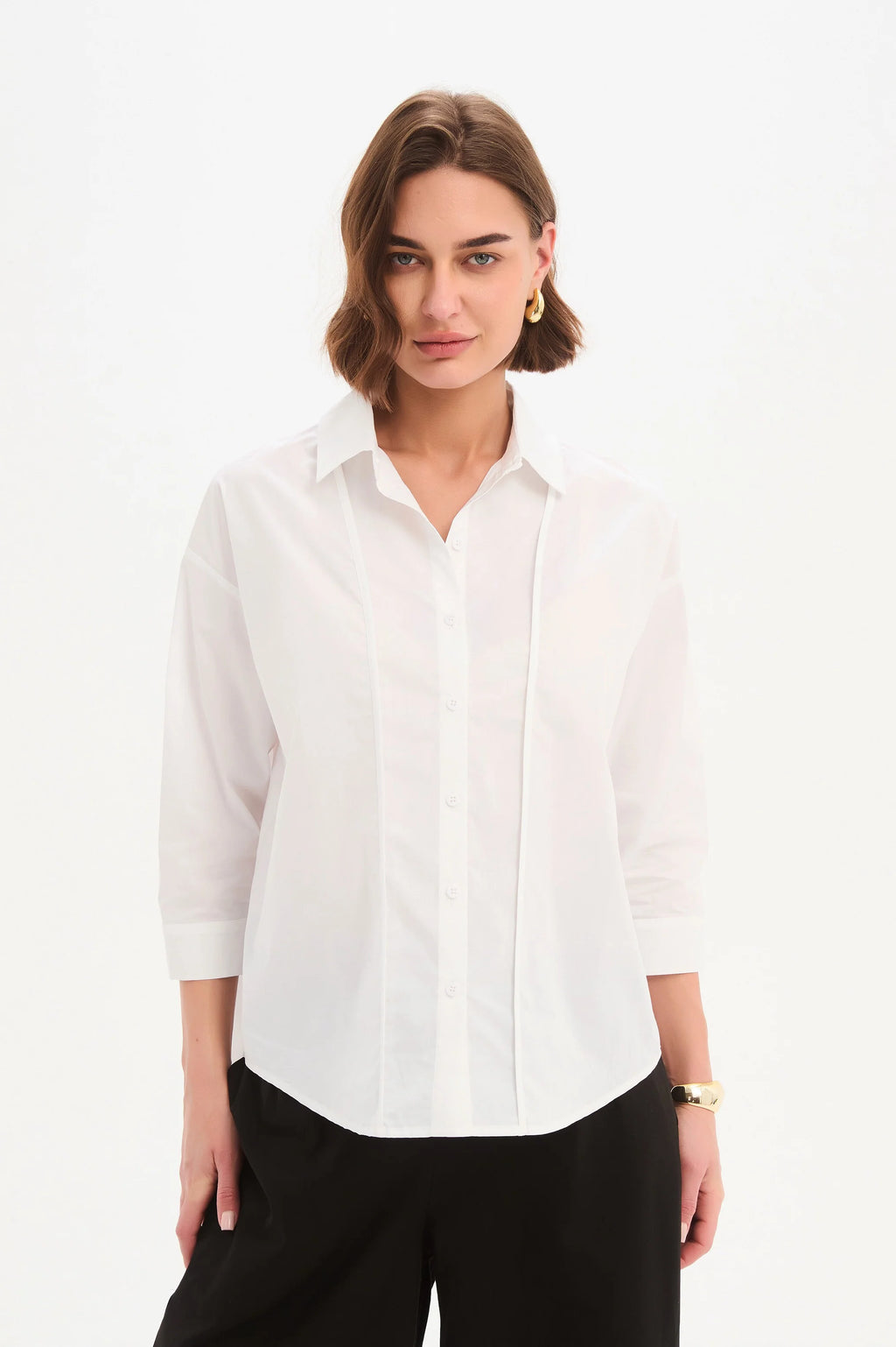 Panel Front Bind Shirt