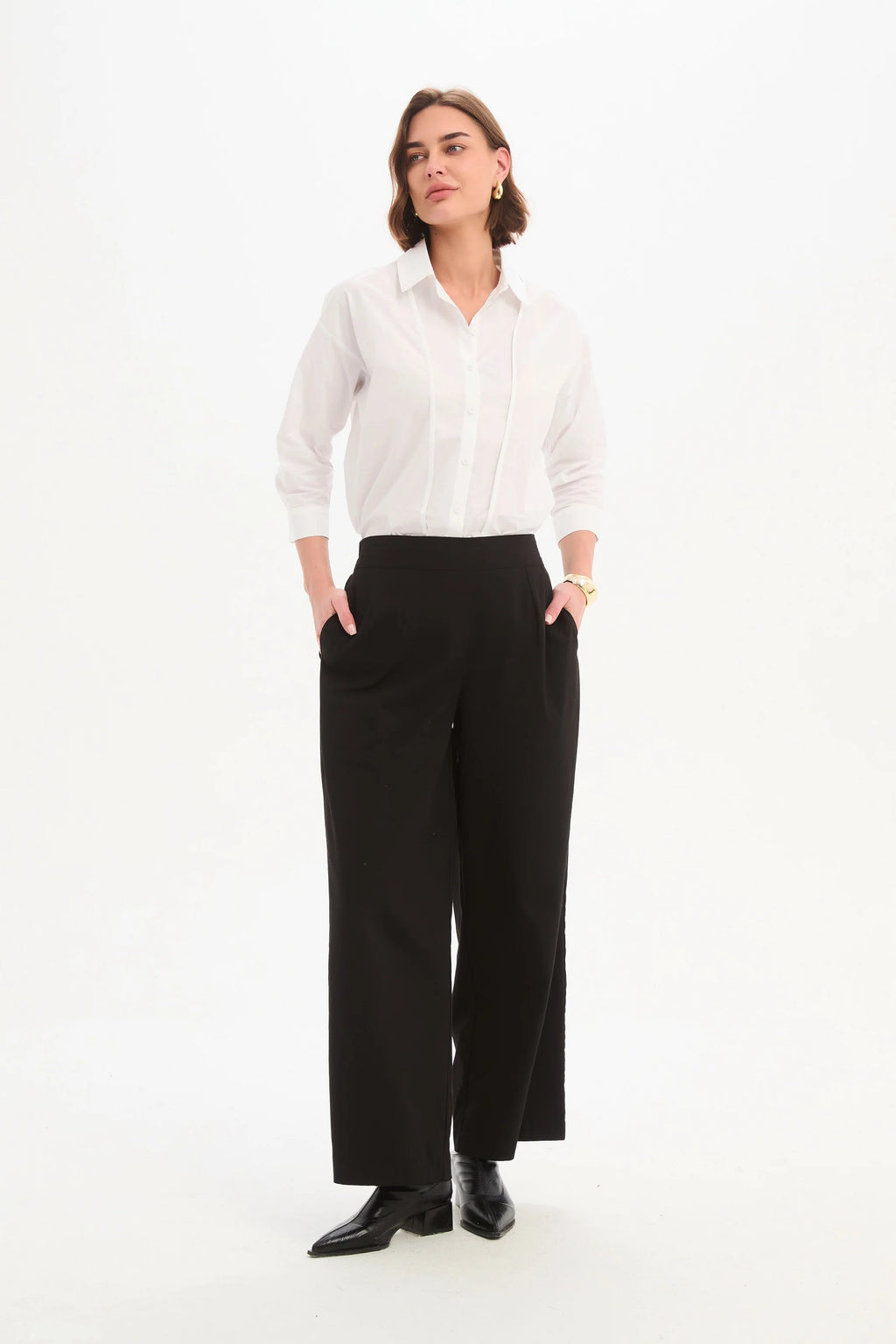 Panel Front Bind Shirt