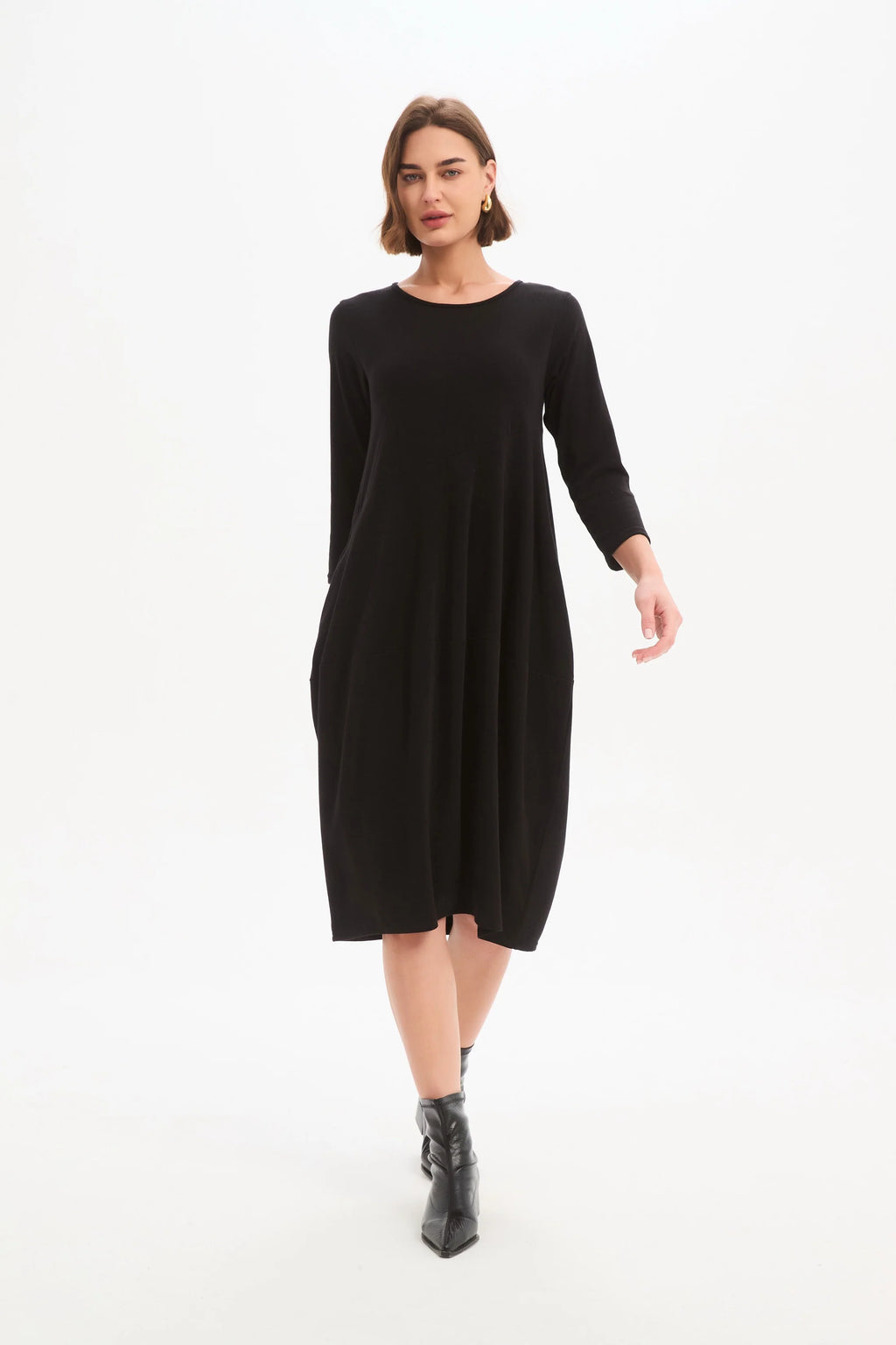 Diagonal Seam Knit Dress