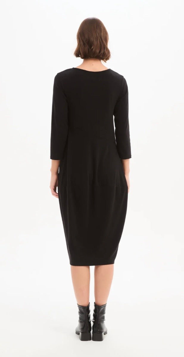 Diagonal Seam Knit Dress