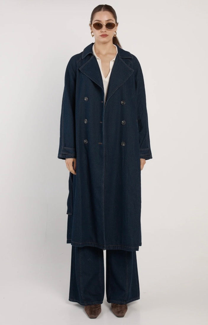 Koa Denim Trench Coat
