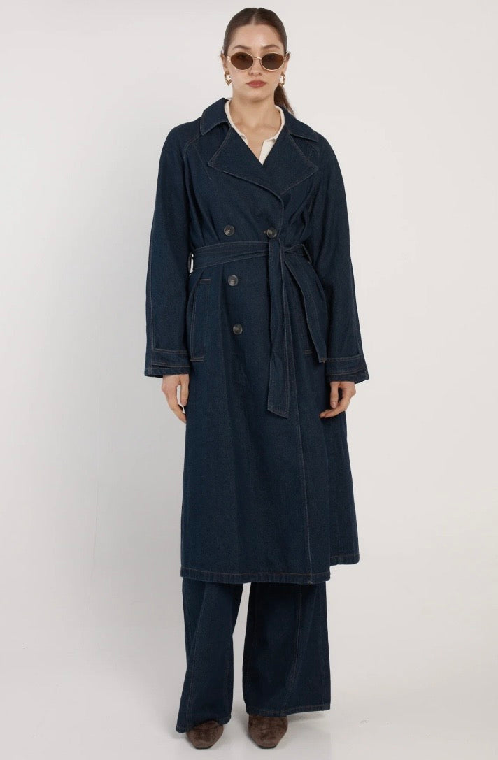 Koa Denim Trench Coat