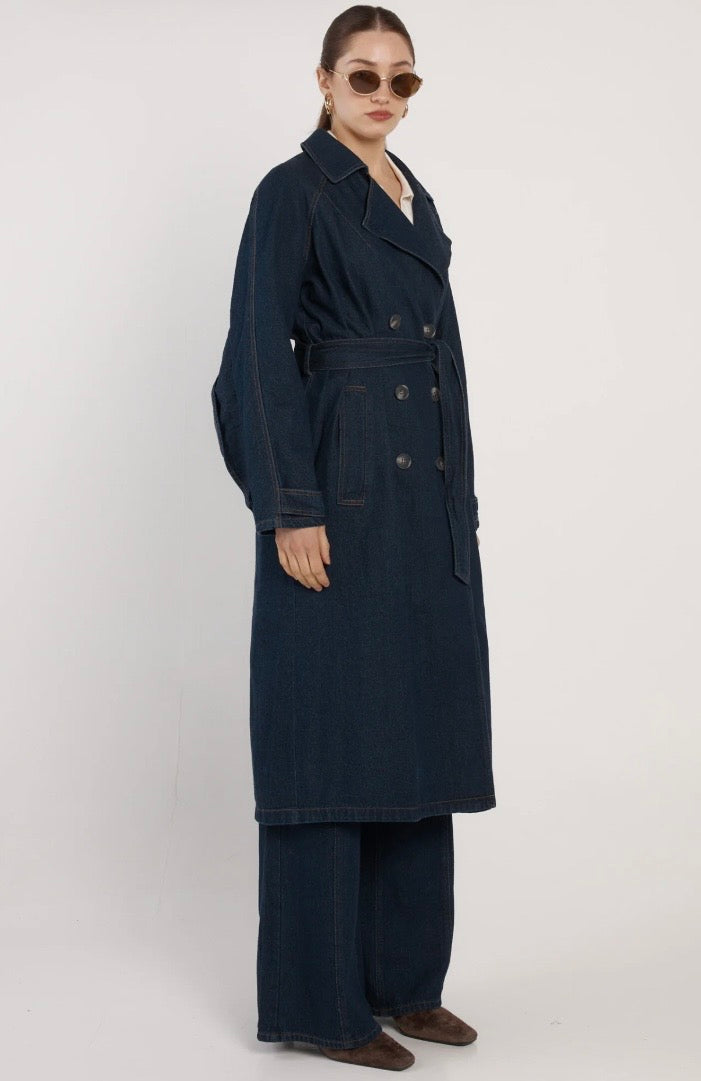 Koa Denim Trench Coat