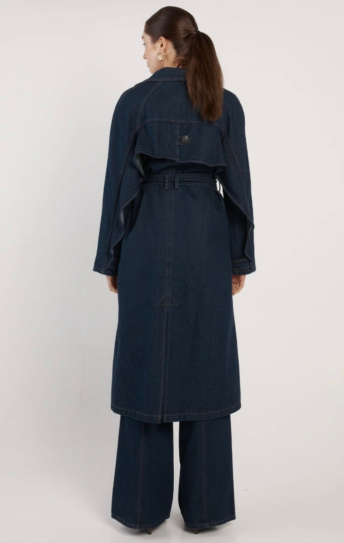 Koa Denim Trench Coat