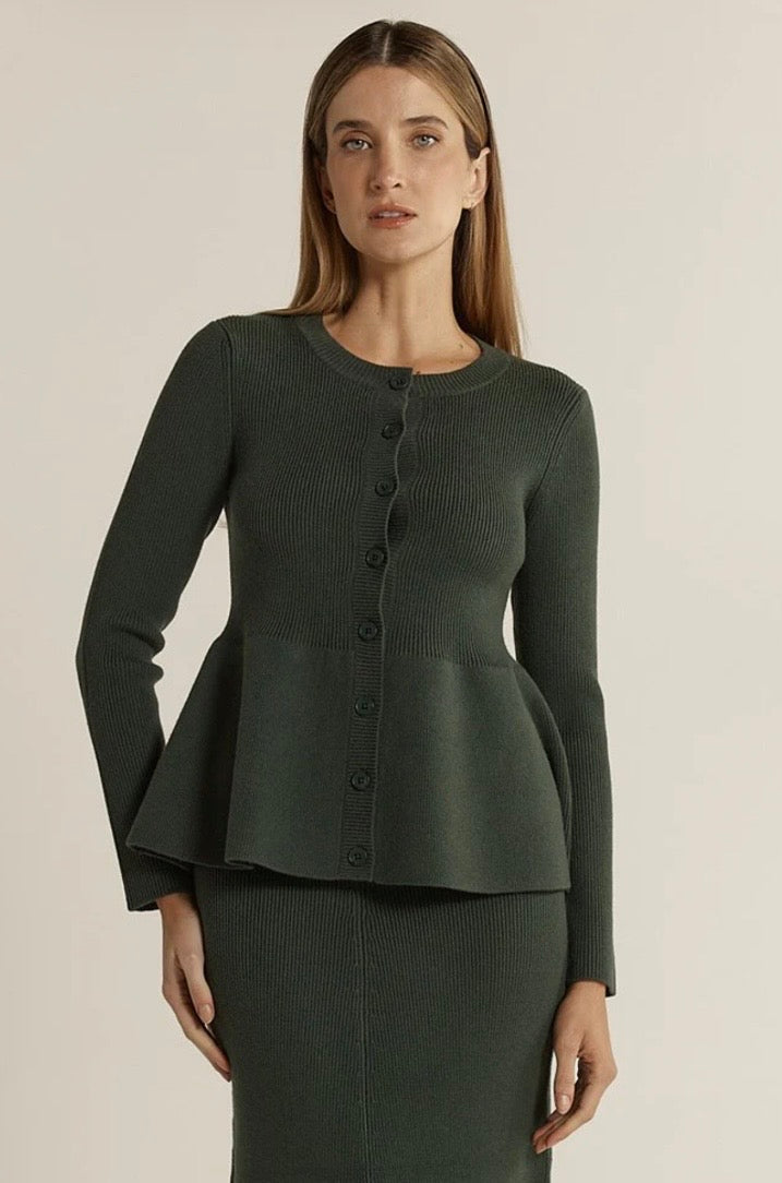 Vale Peplum Cardigan