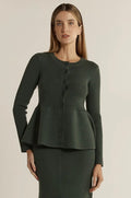 Vale Peplum Cardigan