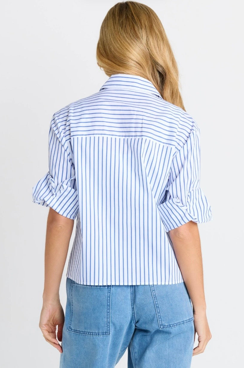 Cropped Poplin Shirt