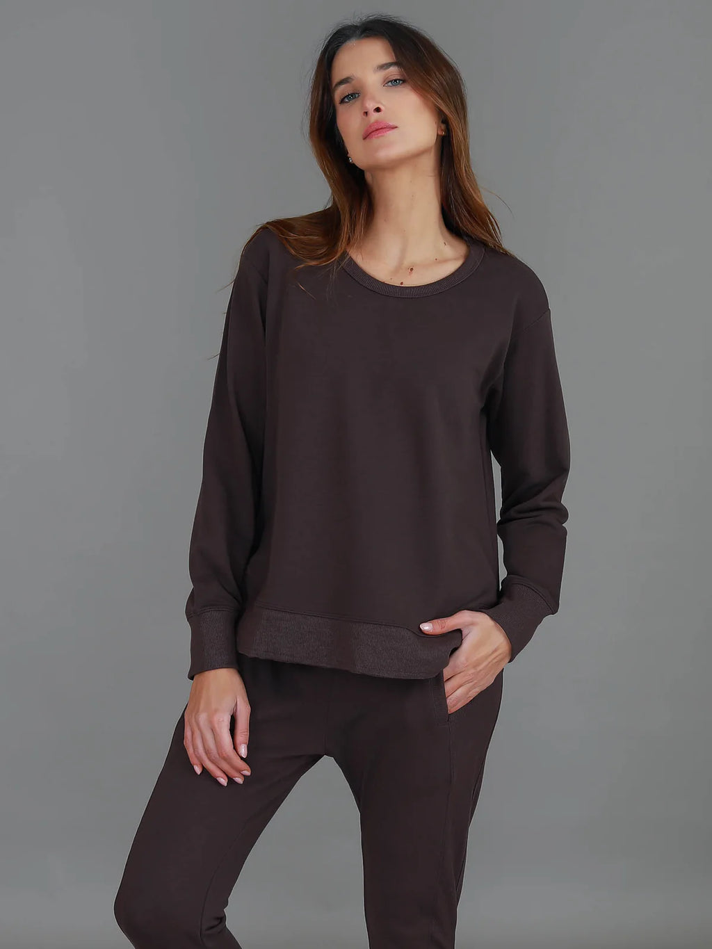 Charlette Curve Hem Sweater