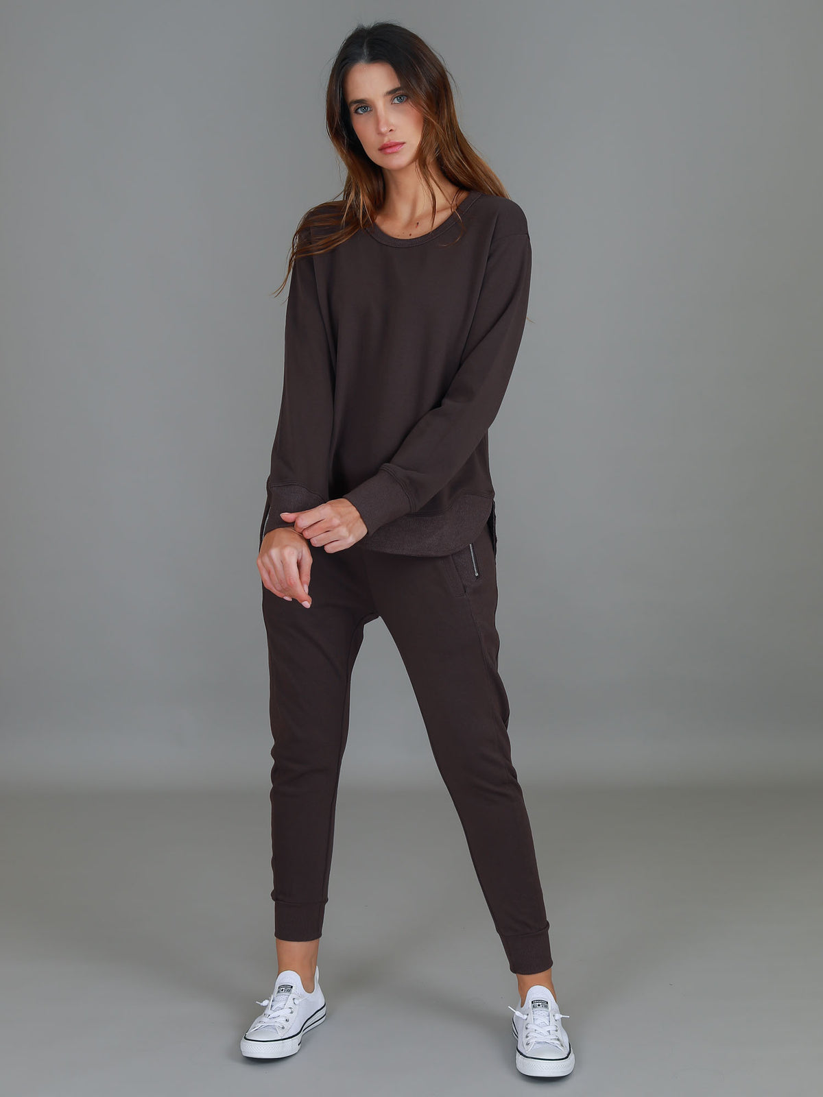Charlette Curve Hem Sweater