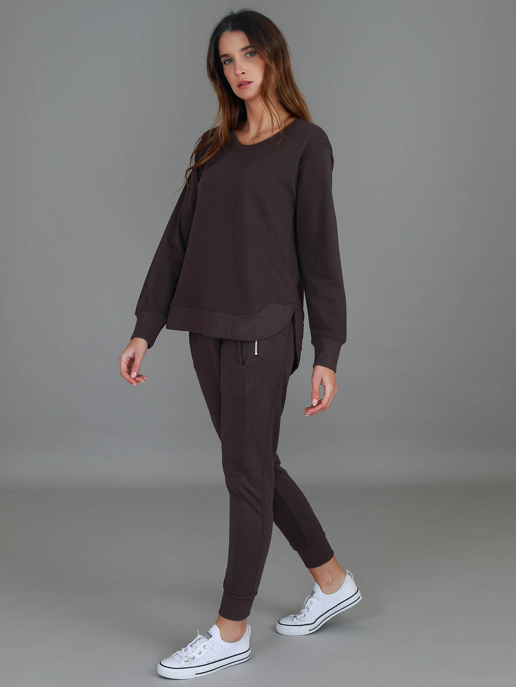 Charlette Curve Hem Sweater