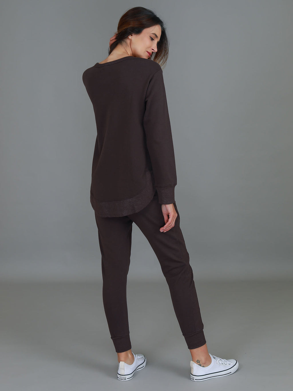 Charlette Curve Hem Sweater