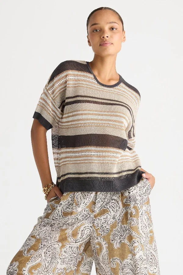 Stripe Lace Top