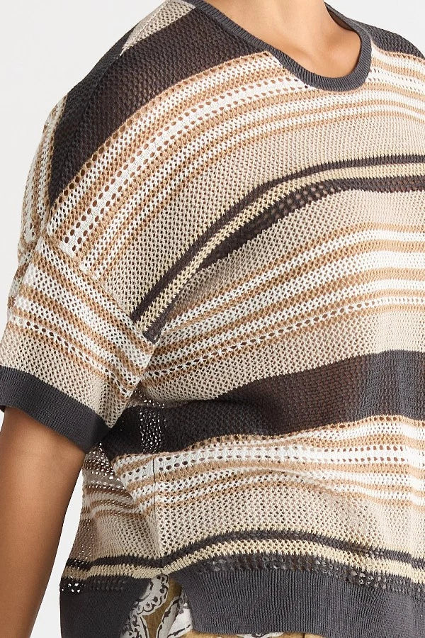 Stripe Lace Top
