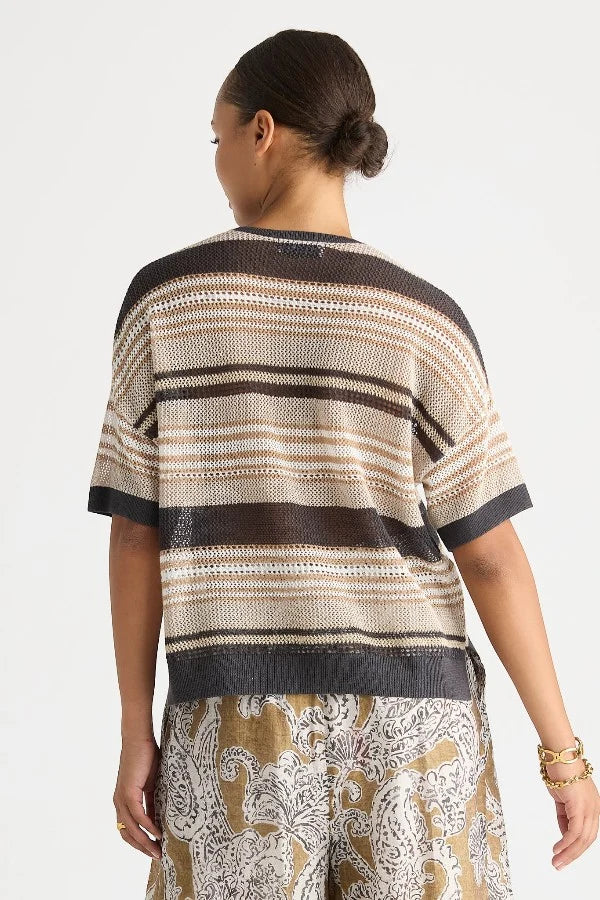 Stripe Lace Top