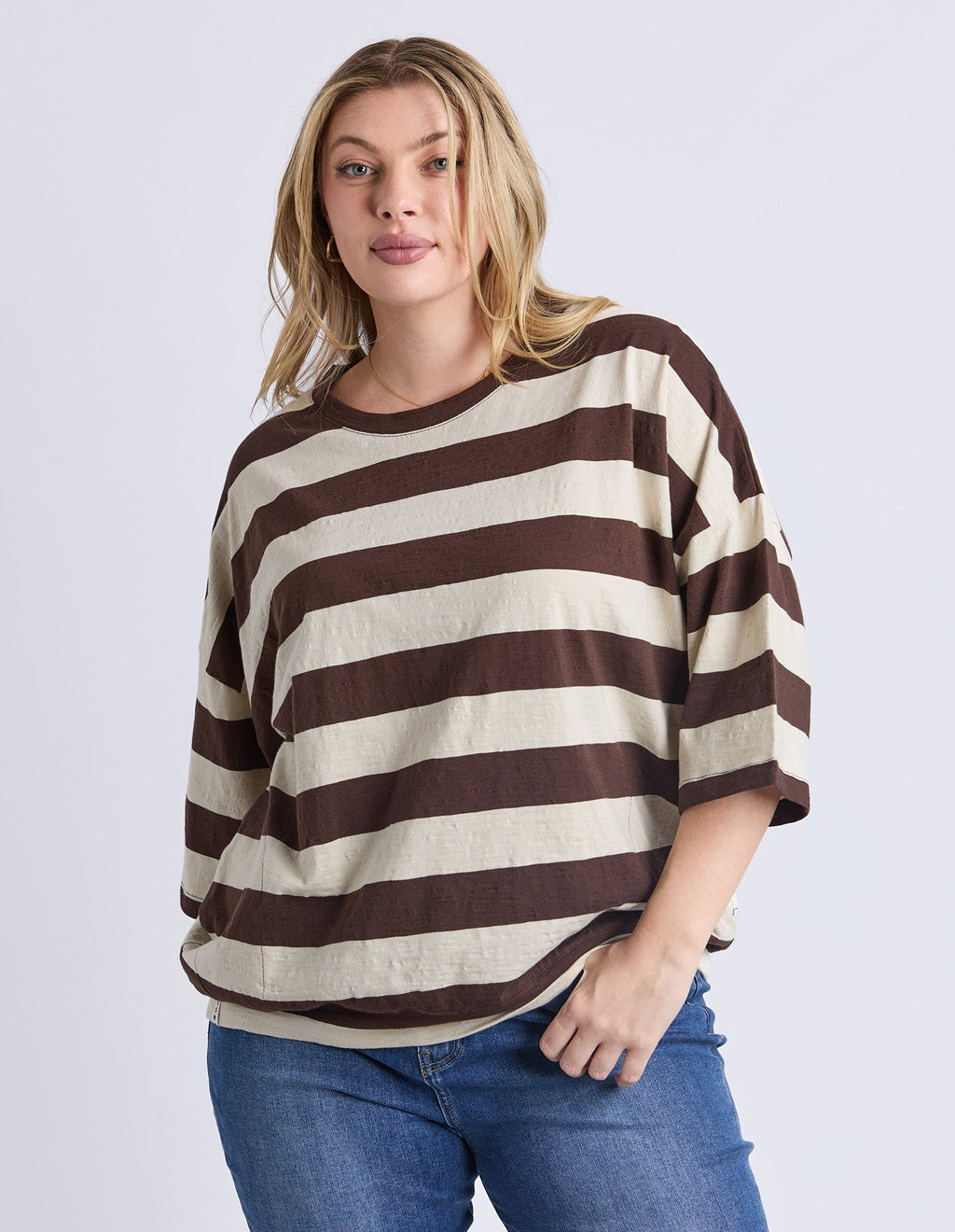 Mazie Block Stripe Sweat