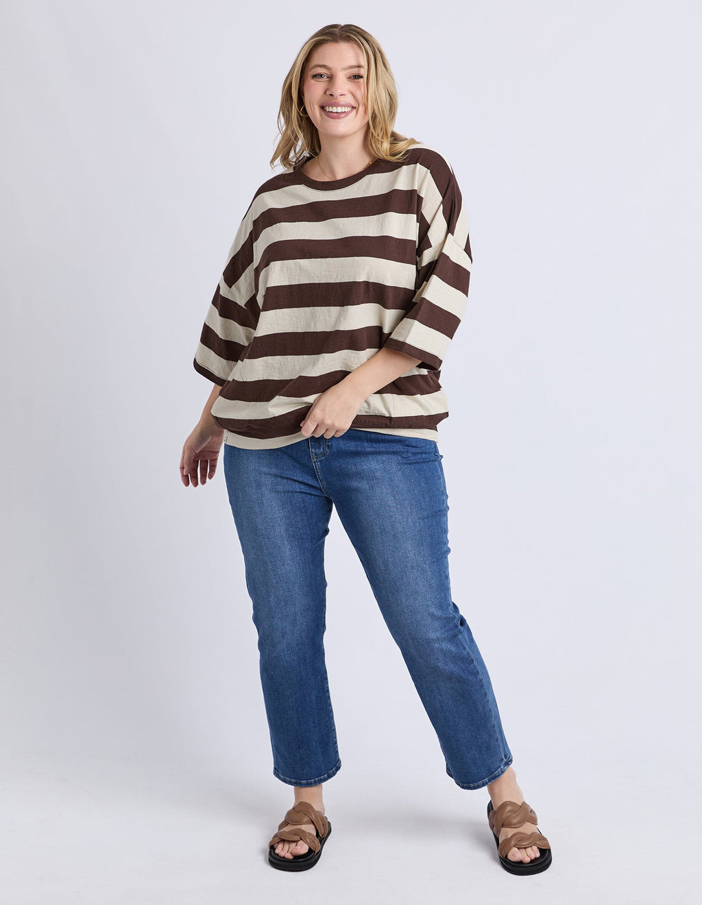 Mazie Block Stripe Sweat