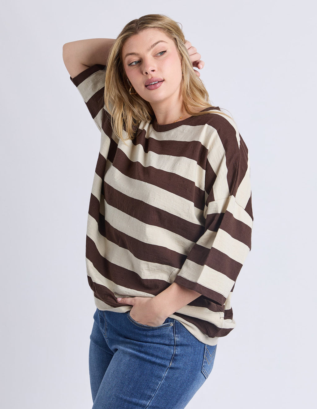 Mazie Block Stripe Sweat
