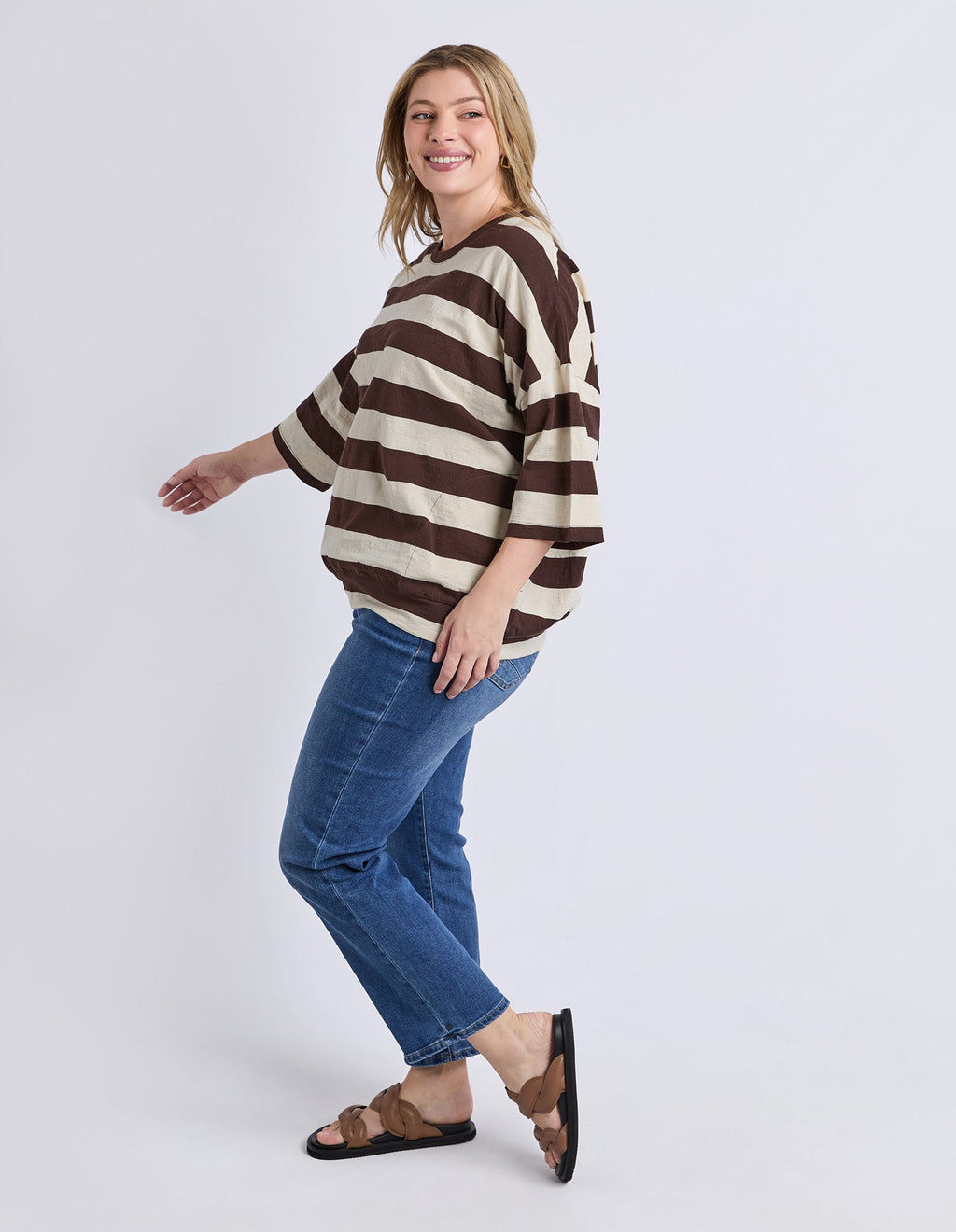 Mazie Block Stripe Sweat