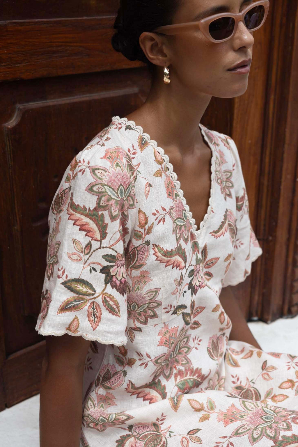 Bohemian Rose Midi Dress