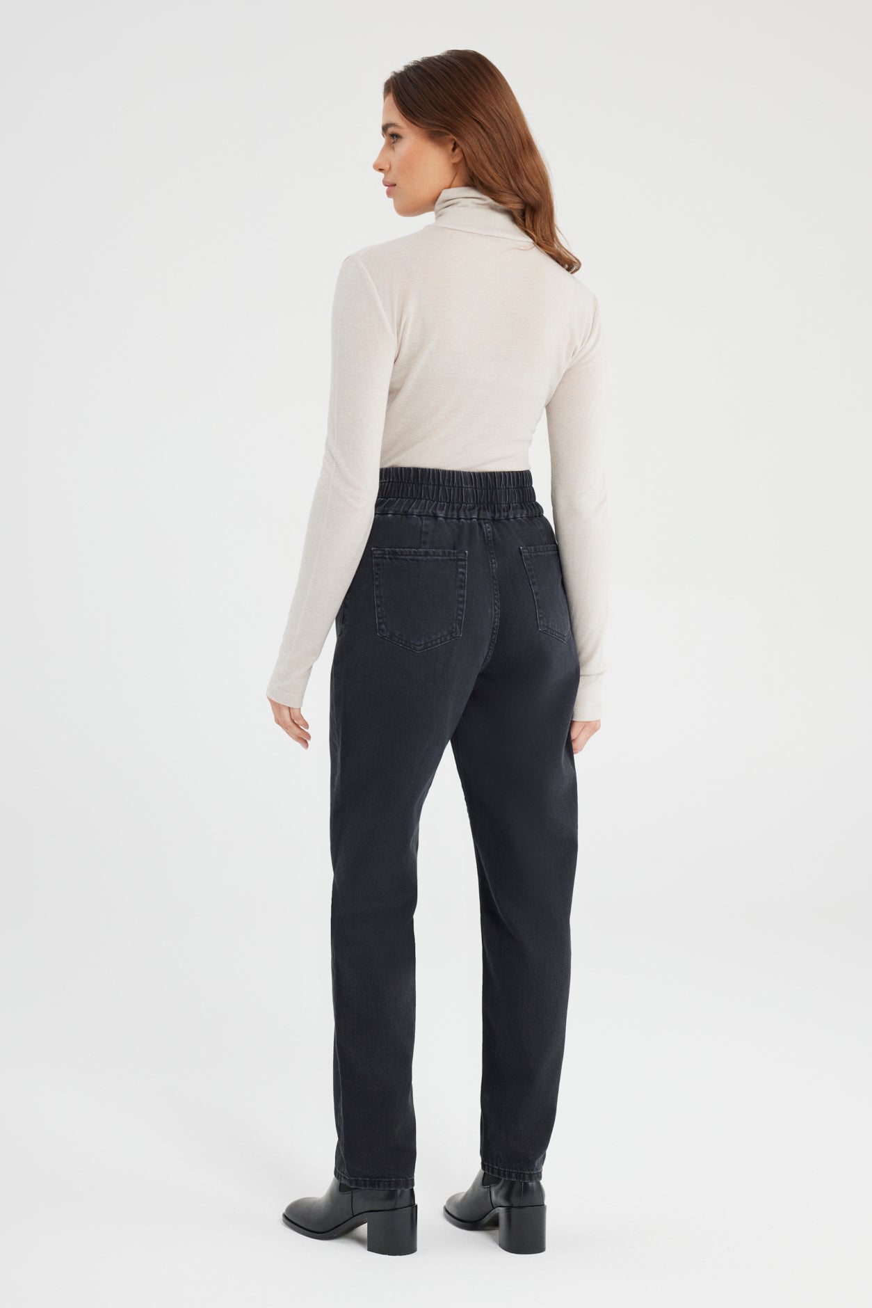Jasmin High Waist Cropped Length Jogger Jeans - Length (L02-L32)