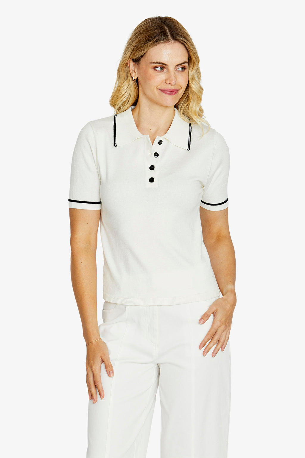 Ivy Tip Collar Knit Polo