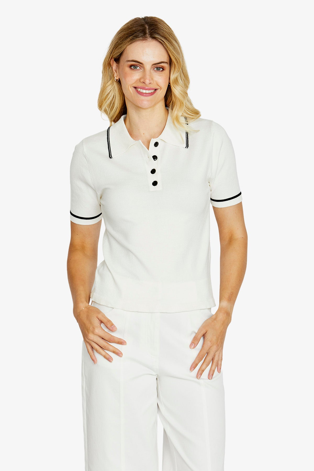 Ivy Tip Collar Knit Polo