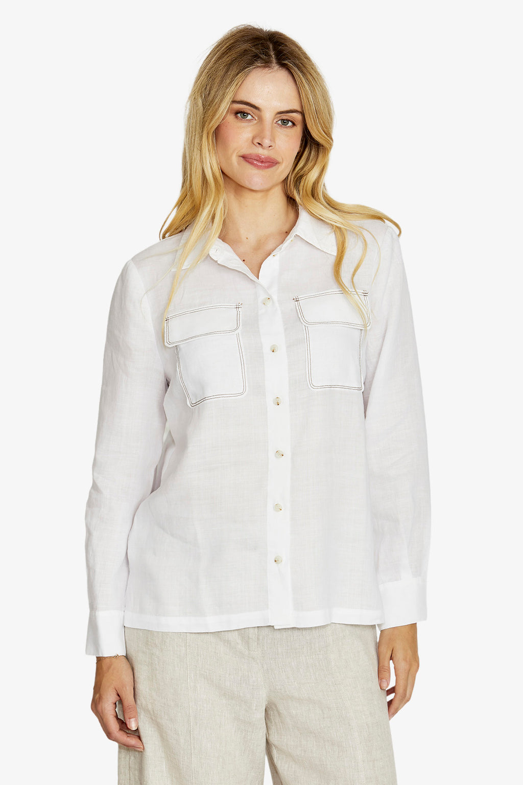 Rita Contrast Stitch Shirt