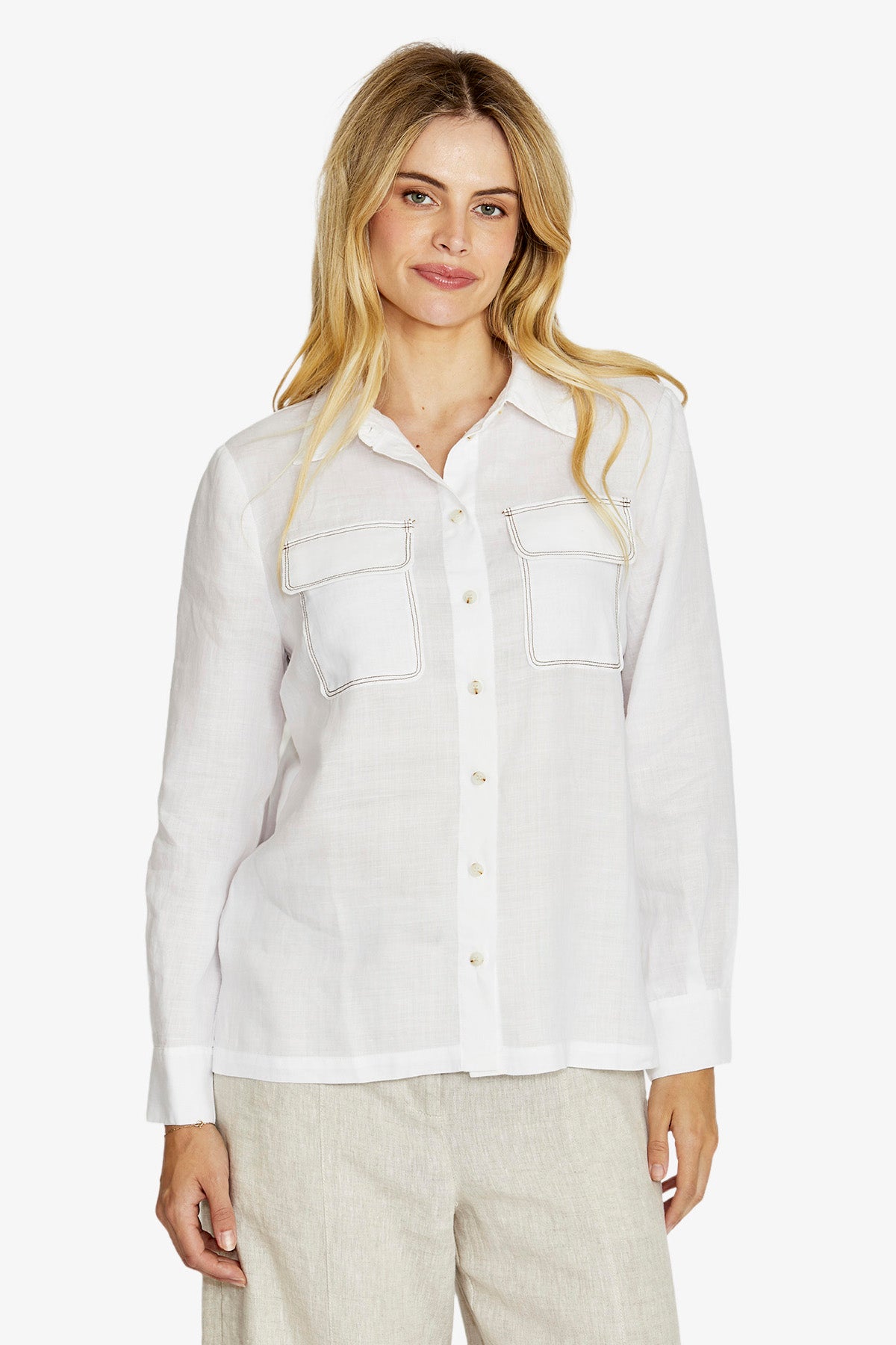 Rita Contrast Stitch Shirt