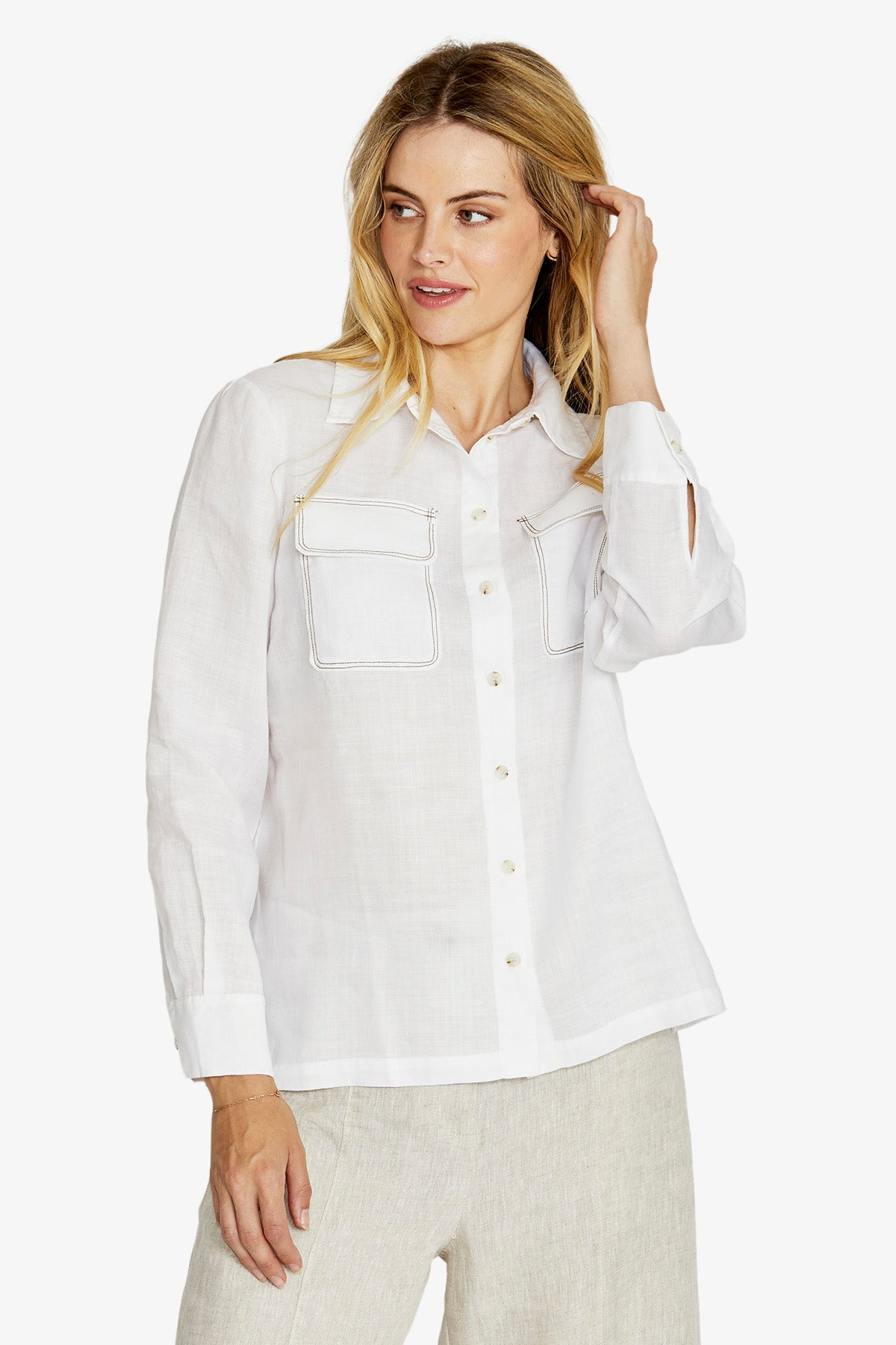 Rita Contrast Stitch Shirt