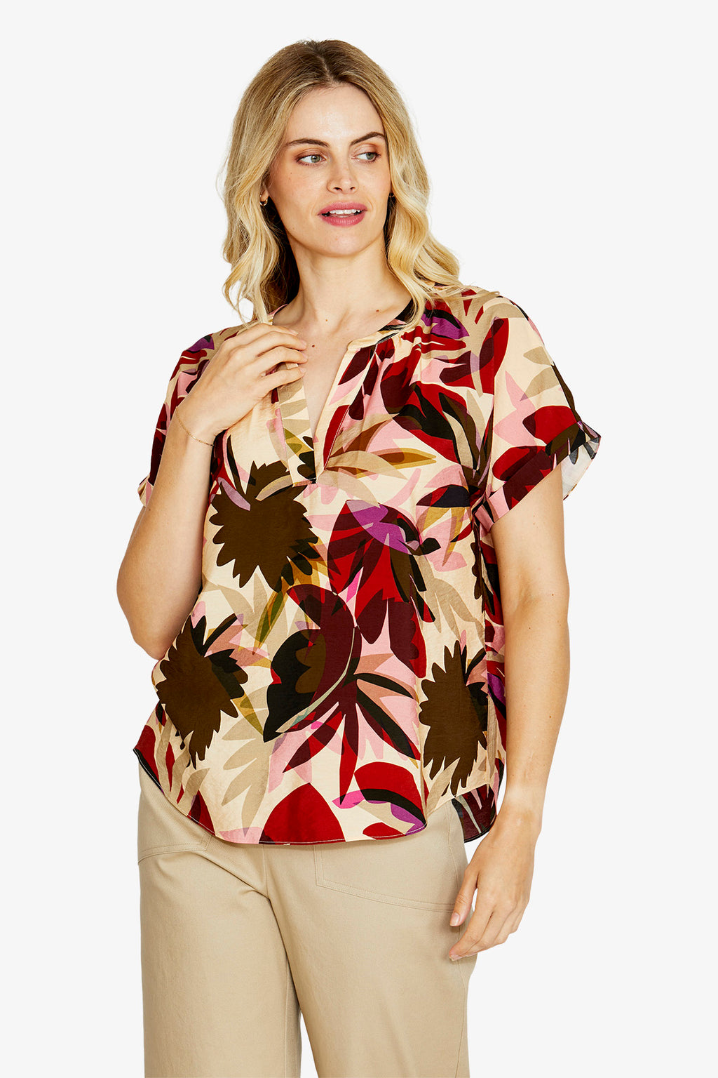 Mariana V-Nk S/Slv Blouse