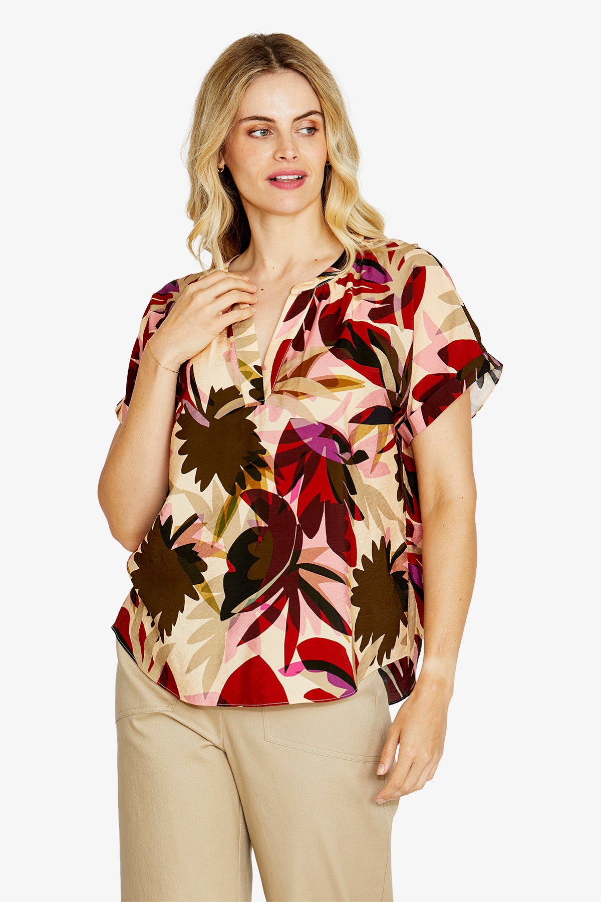Mariana V-Nk S/Slv Blouse