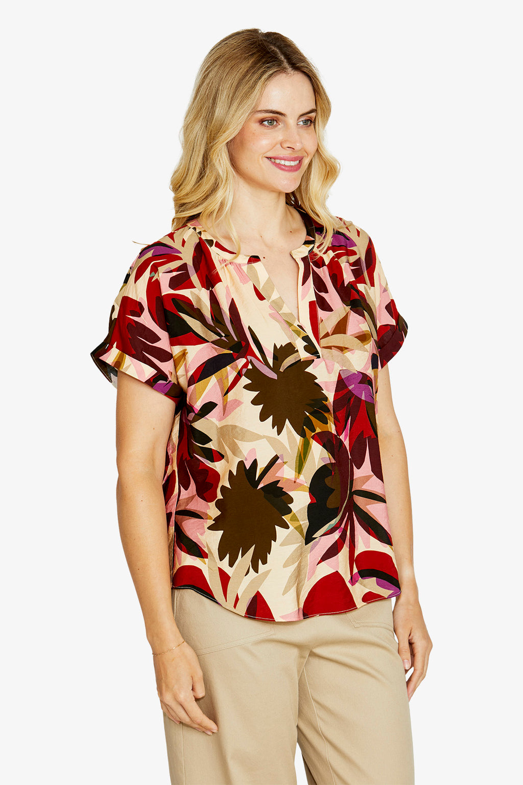 Mariana V-Nk S/Slv Blouse