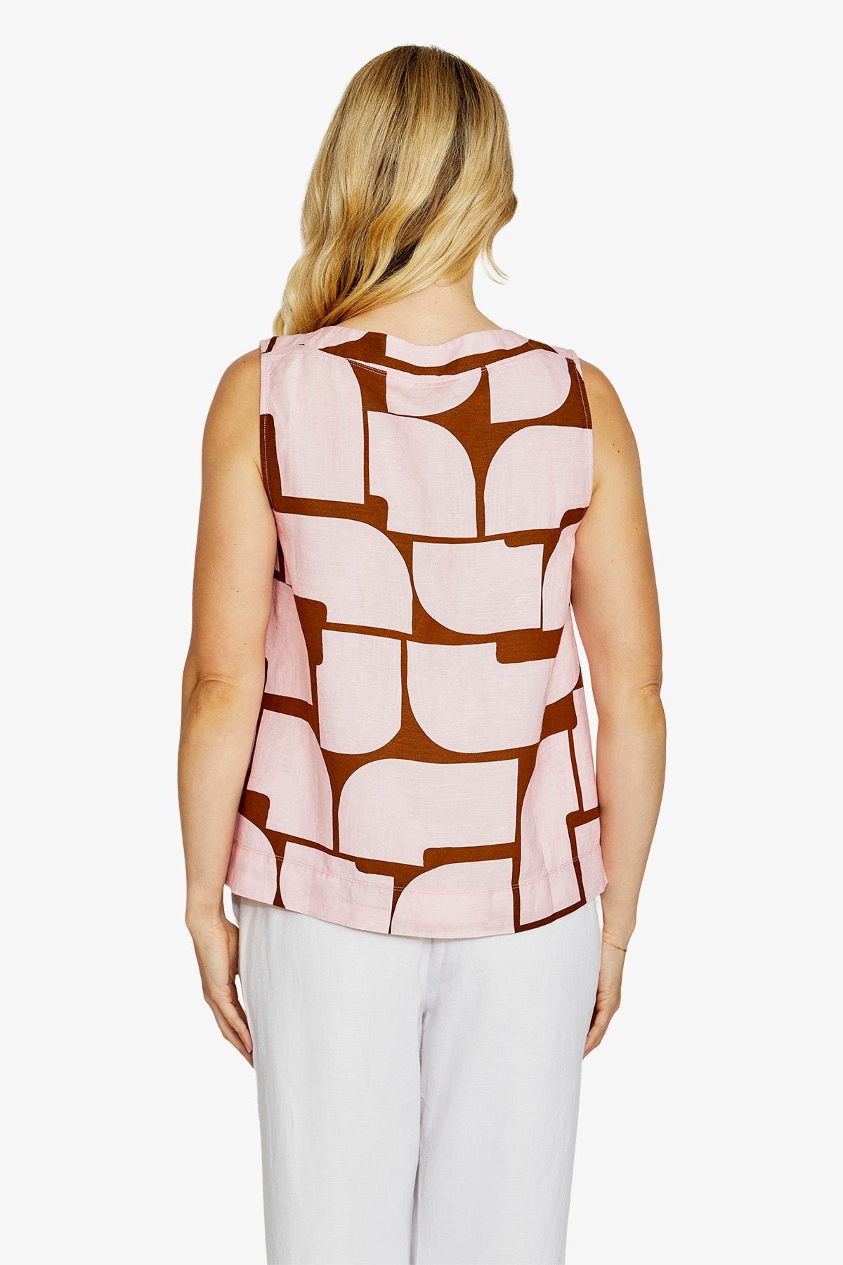 Ava Button Detail Sleeveless Top