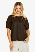 Layla S/Slv Button Back Top