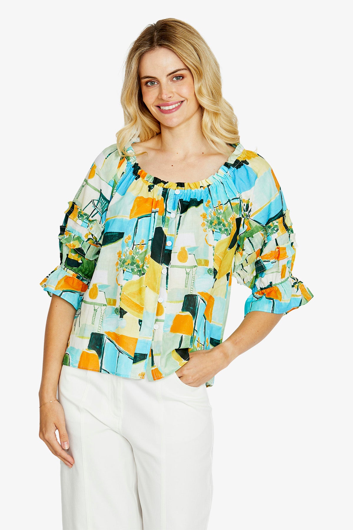Alessia Peasant Top