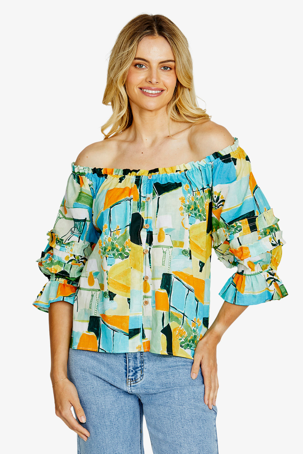 Alessia Peasant Top