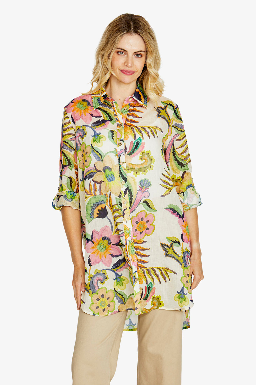Angela L/Slv Tunic Shirt