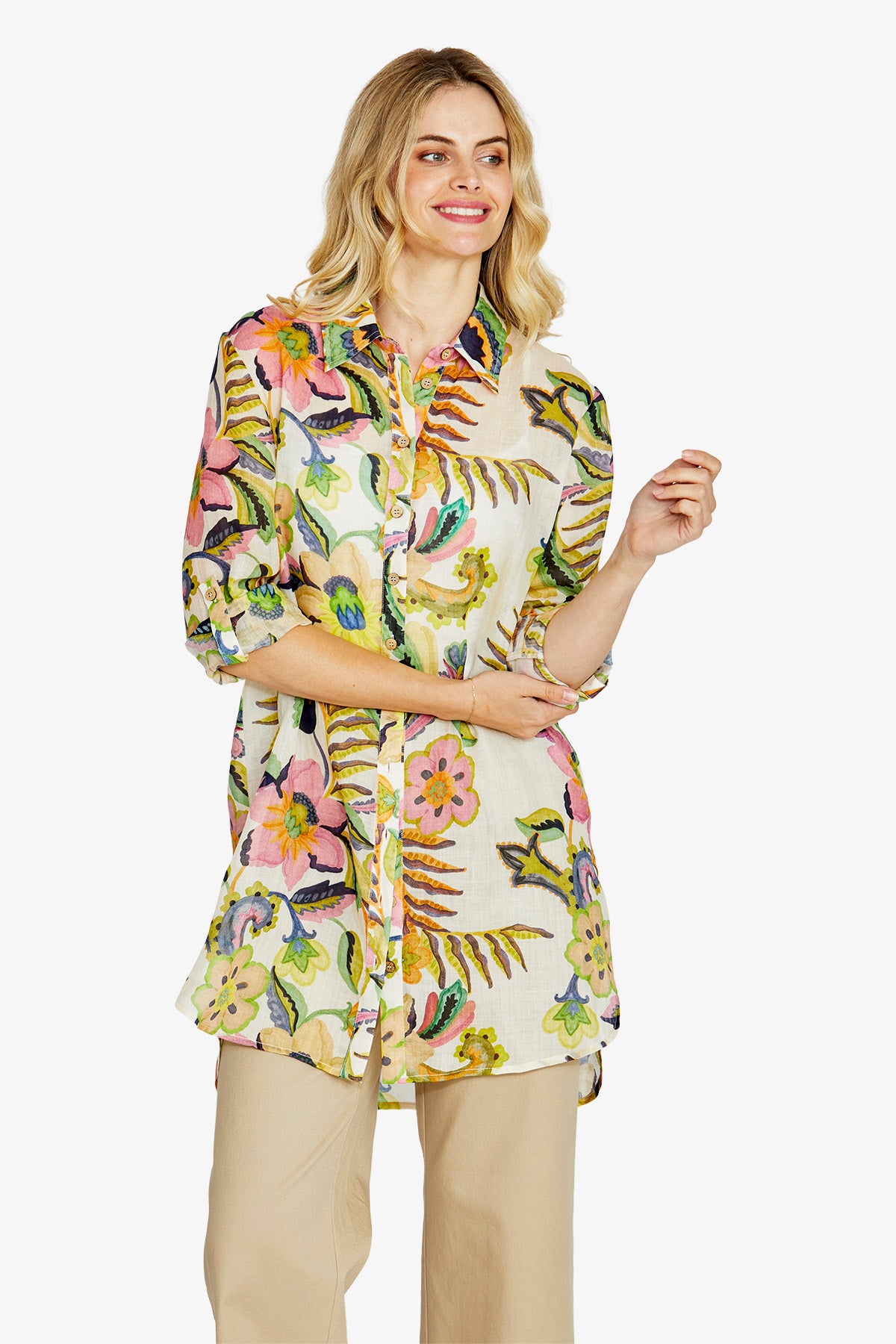 Angela L/Slv Tunic Shirt
