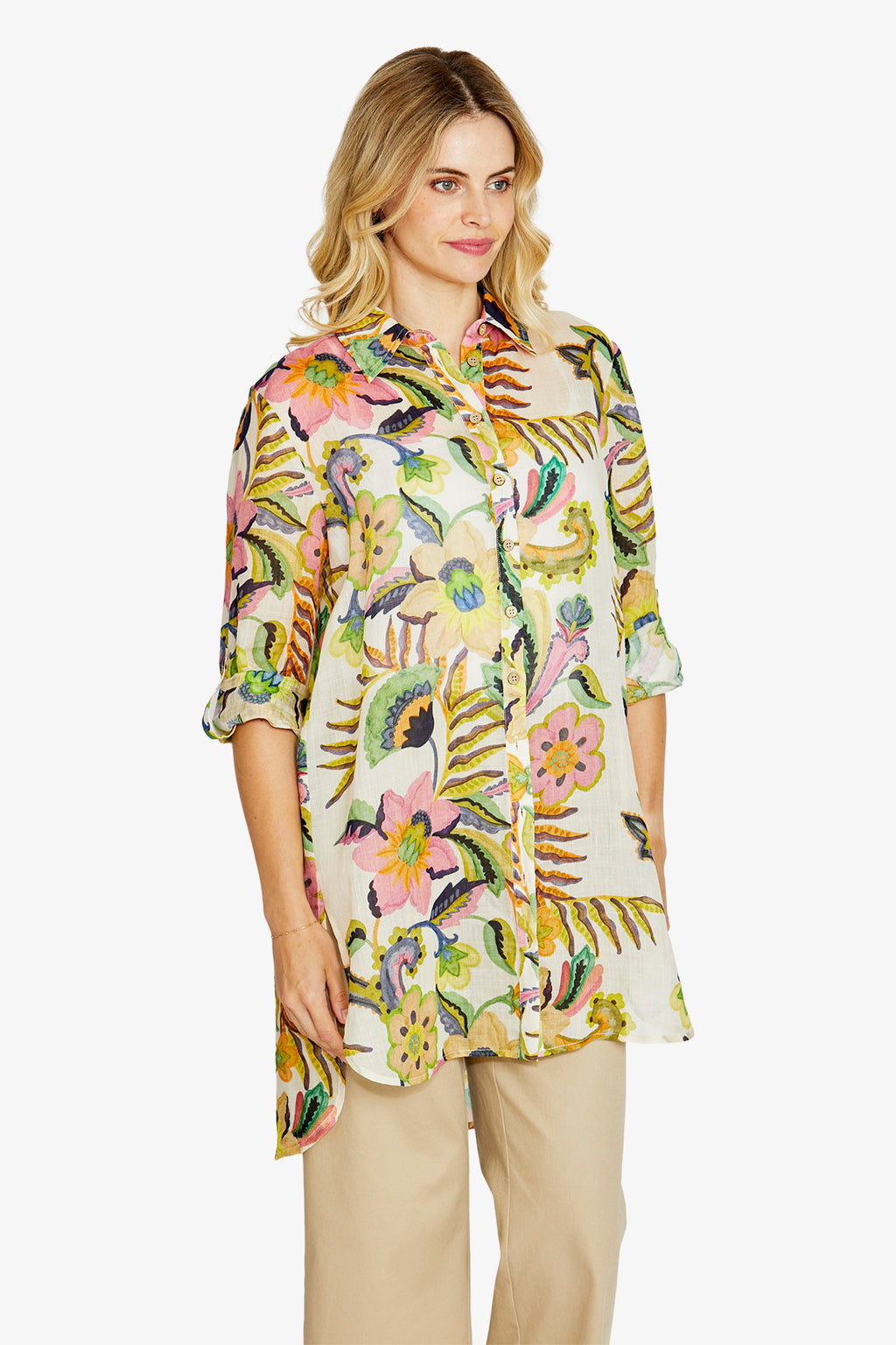 Angela L/Slv Tunic Shirt