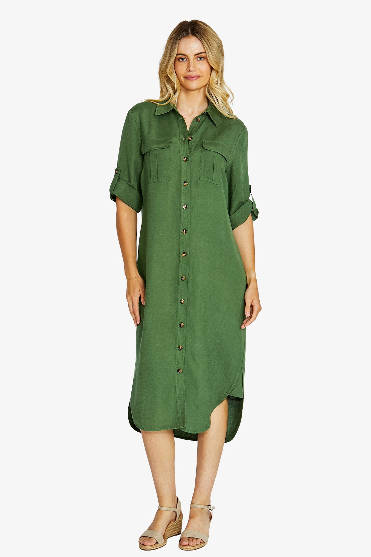 Alexi Button Shirt Dress