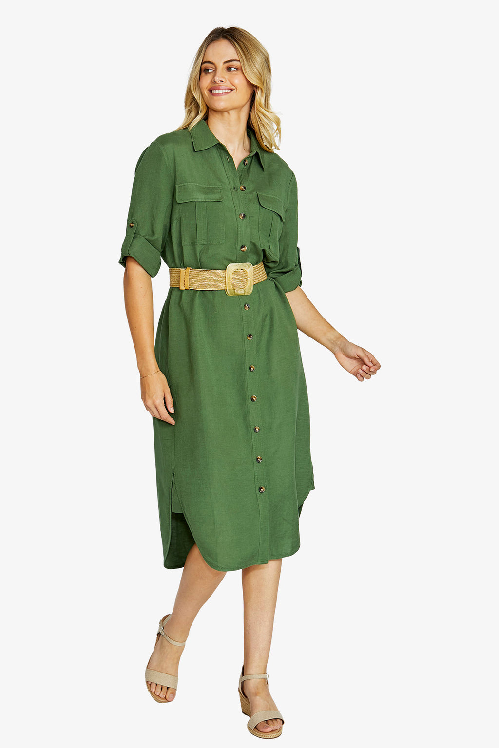 Alexi Button Shirt Dress