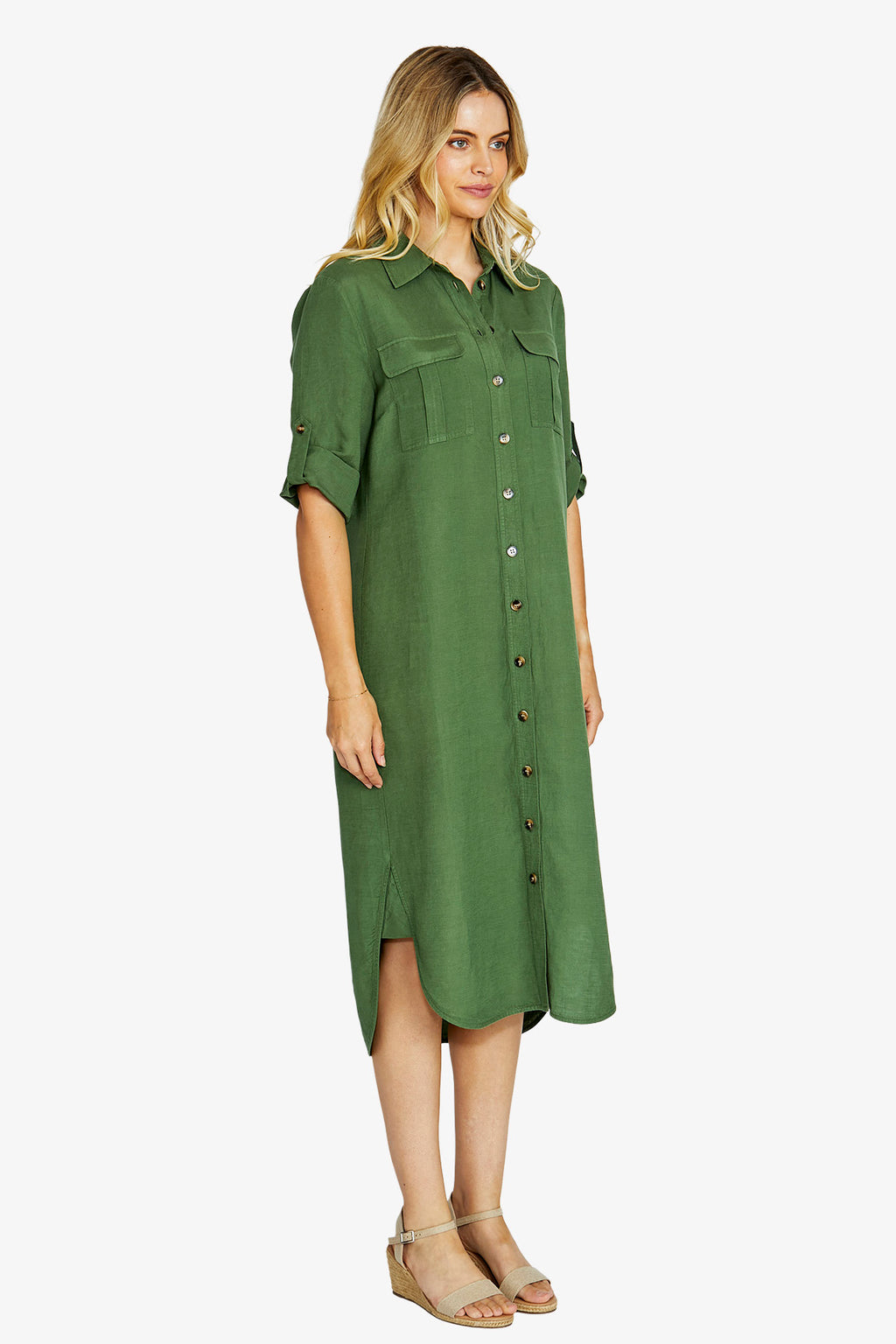Alexi Button Shirt Dress