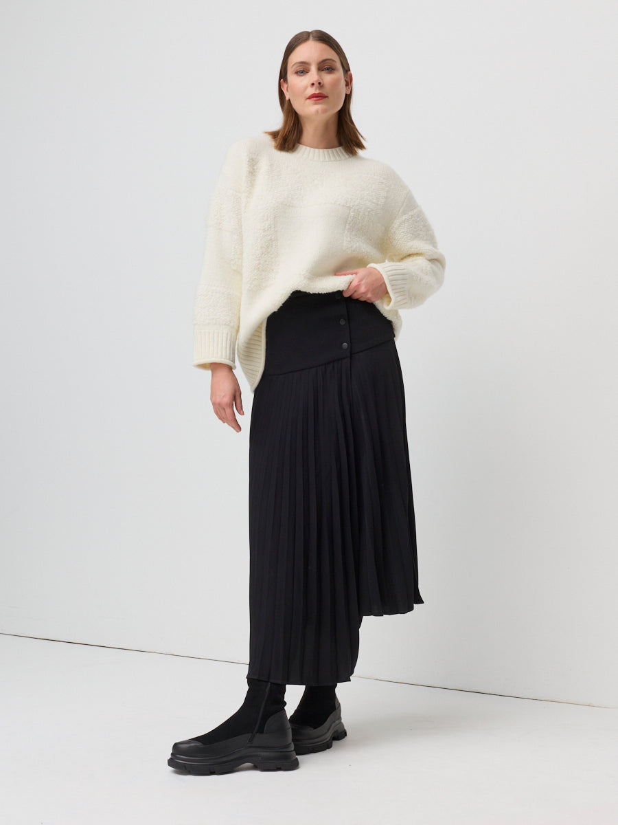 Boucle Patchwork Sweater