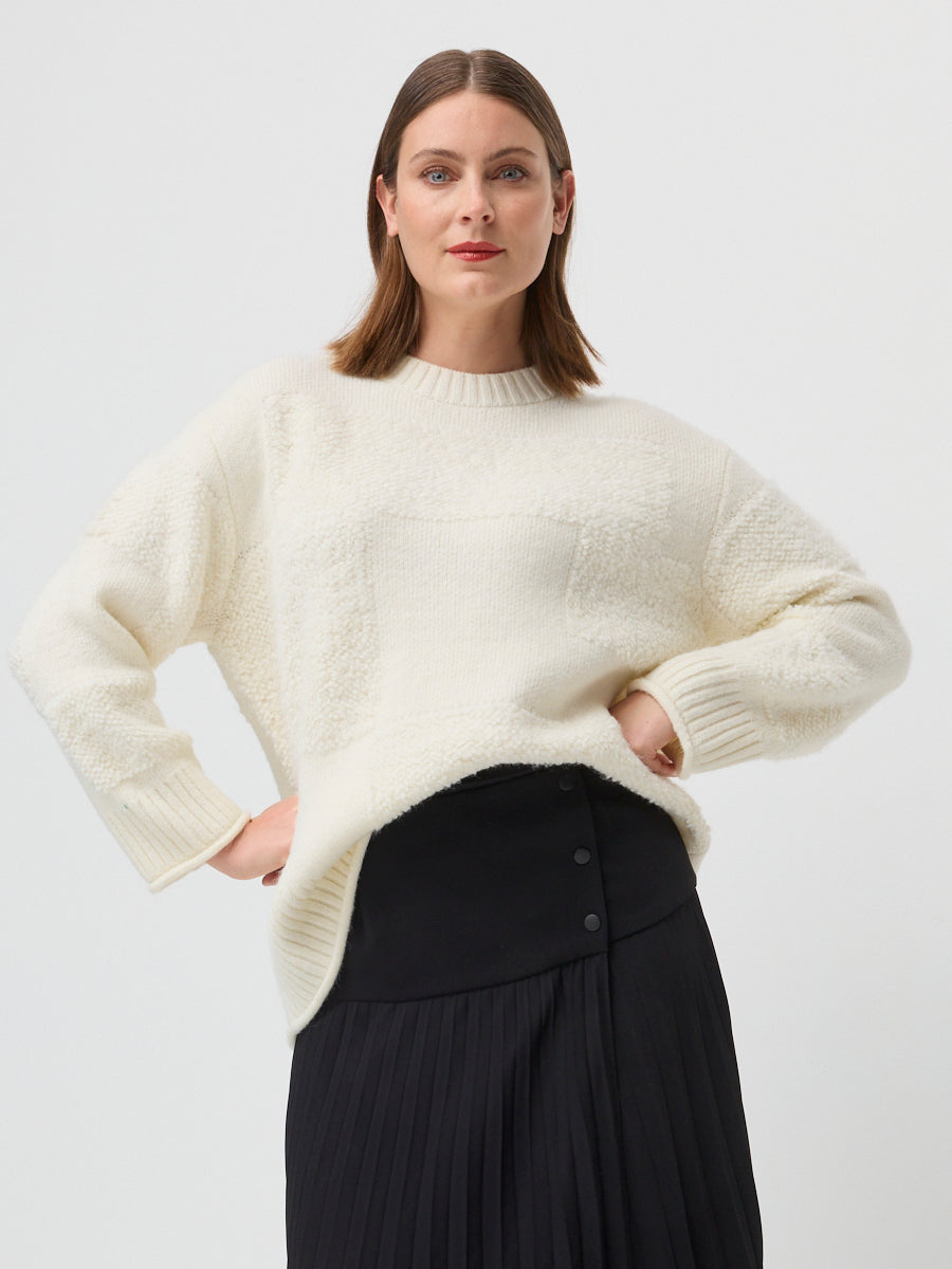 Boucle Patchwork Sweater
