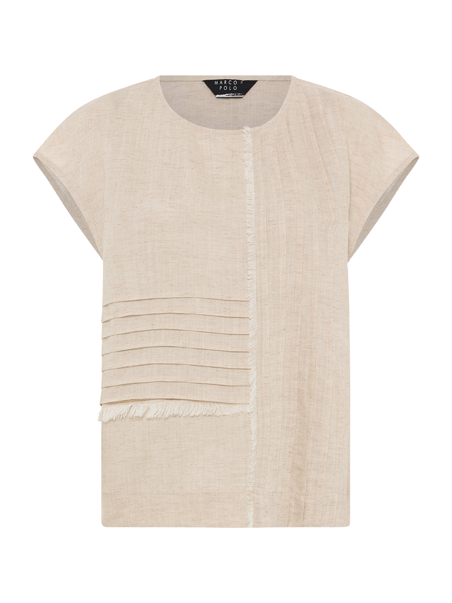 Raw Textured Pintuck Top