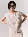 Raw Textured Pintuck Top