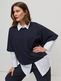 Spliced Pinstripe Ponte Tee