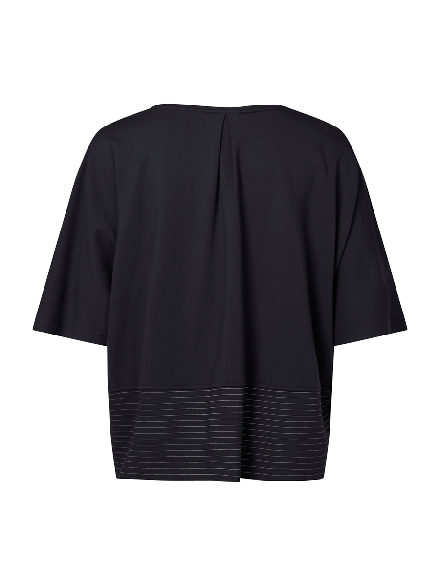 Spliced Pinstripe Ponte Tee